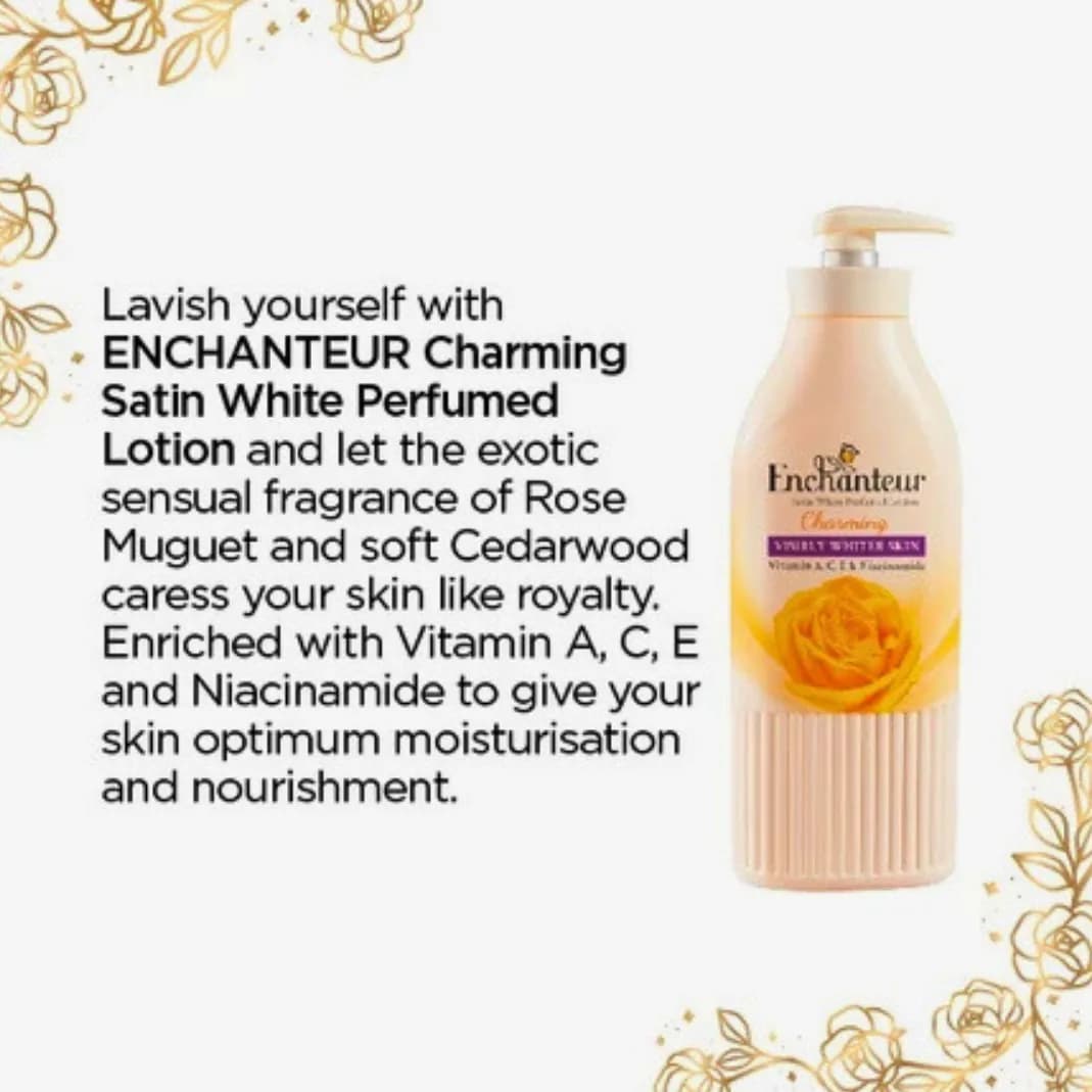 ENCHANTEUR Perfumed Satin White Lotion Charming 250 ML
