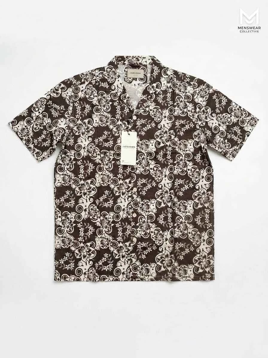 JACK & JONES Navy Blue Floral Print Short-Sleeve Resort Shirt ​ — photo 3